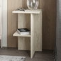 Hanah Home Mesita de Noche Travertino 36x60x36 cm
